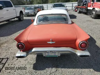 1957 Ford Thunderbird with VIN D7FH395675, listed as a Copart auction lot 77234434 with 15,312 mi miles and Salvage Title. Bid and sale history available at DreamBid. Image 6.