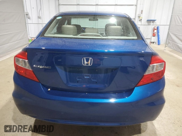 2012 Honda Civic EX with VIN 2HGFB2F84CH537761, listed as a Copart auction lot 49879655 with 169,003 mi miles and Salvage Title. Bid and sale history available at DreamBid. Image 6.