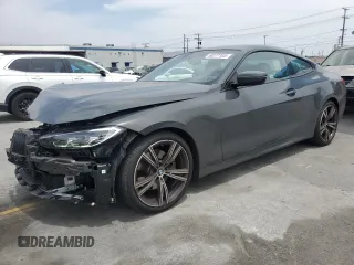 2022 BMW 4 Series 430i with VIN WBA53AP00NCJ06363, listed as a Copart auction lot 58277105 with 22,020 mi miles and Salvage title. Bid and sale history available at DreamBid. Image 1.