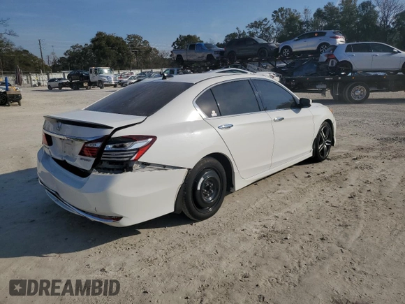 2017 Honda Accord Sport with VIN 1HGCR2F58HA066854, listed as a Copart auction lot 43405125 with 142,548 mi miles and Salvage Title. Bid and sale history available at carsss.com. Image 3.