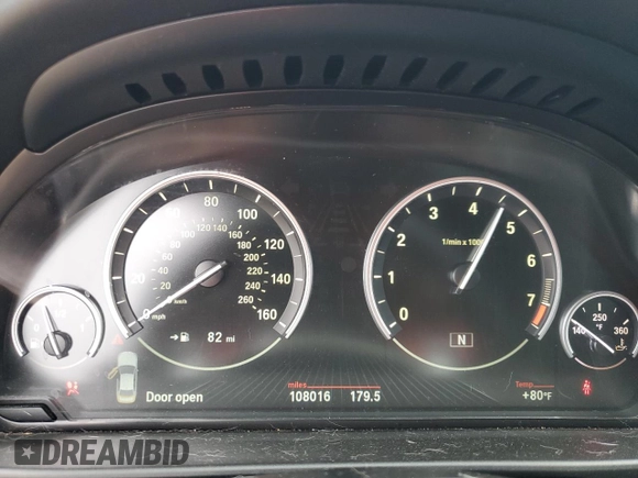 2016 BMW 5 Series 550i with VIN WBAKN9C50GD962143, listed as a Copart auction lot 59698315 with 108,016 mi miles and Clean title. Bid and sale history available at DreamBid. Image 9.