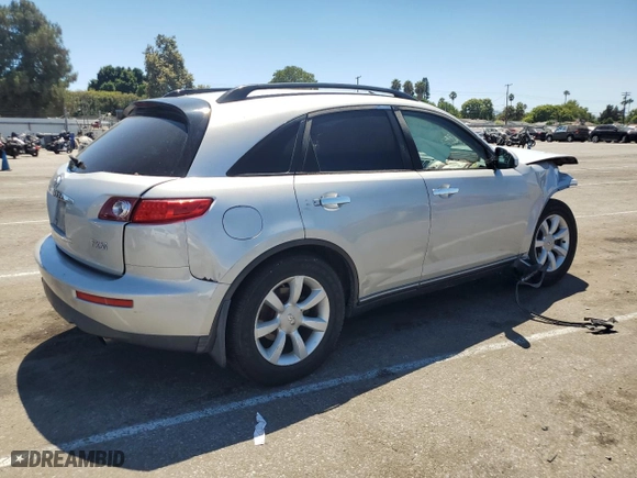 2004 Infiniti FX35 with VIN JNRAS08WX4X221643, listed as a Copart auction lot 67894254 with 0 mi miles and Salvage Title. Bid and sale history available at carsss.com. Image 3.