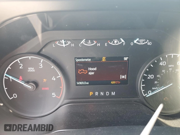 2023 Ford F-350 XL with VIN 1FT8W3DM3PEC71986, listed as a Copart auction lot 55861654 with 14,969 mi miles and Salvage Title. Bid and sale history available at DreamBid. Image 9.