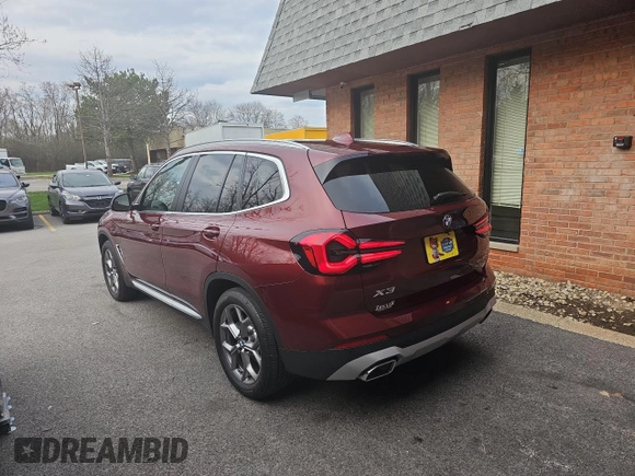 2022 BMW X3 xDrive30i with VIN 5UX53DP09N9N32178, listed as a Copart auction lot 54096015 with 15,970 mi miles and Clean Title. Bid and sale history available at DreamBid. Image 3.