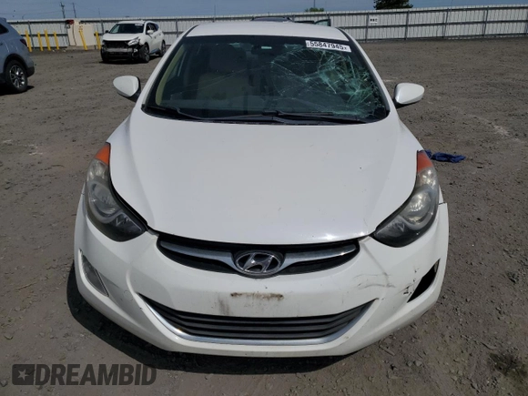 2013 Hyundai Elantra Limited with VIN 5NPDH4AE7DH249156, listed as a Copart auction lot 55847945 with 40,236 mi miles and Salvage Title. Bid and sale history available at DreamBid. Image 5.