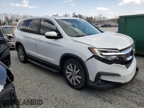 2020 Honda Pilot EX-L with VIN 5FNYF5H51LB006636, listed as a Copart auction lot 49576475 with 78,156 mi miles and Salvage Title. Bid and sale history available at carsss.com. Image 4.