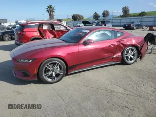 2025 Ford Mustang EcoBoost with VIN 1FA6P8TH0S5100164, listed as a Copart auction lot 48850775 with 1,697 mi miles and Salvage Title. Bid and sale history available at carsss.com. Image 1.