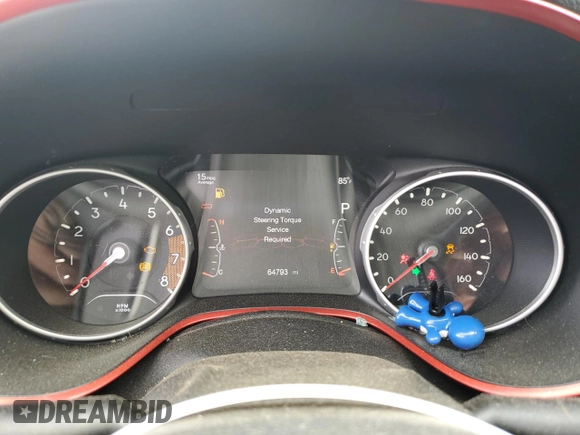 2019 Jeep Compass Trailhawk with VIN 3C4NJDDB5KT671613, listed as a Copart auction lot 61023125 with 64,793 mi miles and Salvage title. Bid and sale history available at DreamBid. Image 9.
