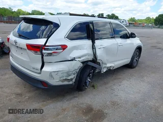2017 Toyota Highlander LE with VIN 5TDBZRFH6HS456819, listed as a IAAI auction lot 42346004 with 113,152 mi miles and . Bid and sale history available at DreamBid. Image 4.