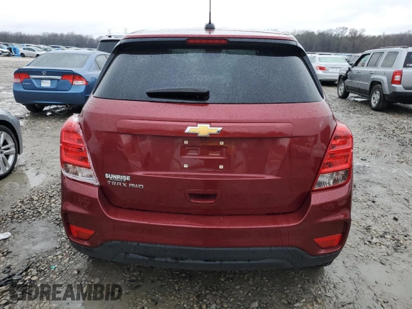 2022 Chevrolet Trax LS with VIN KL7CJNSM8NB503422, listed as a Copart auction lot 38835324 with 41,612 mi miles and Salvage Title. Bid and sale history available at carsss.com. Image 6.