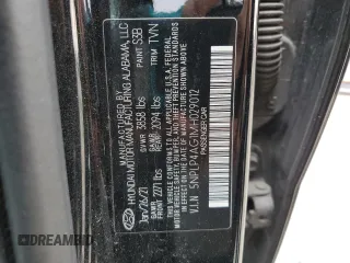 2021 Hyundai Elantra Limited with VIN 5NPLP4AG1MH029012, listed as a Copart auction lot 47179685 with 57,045 mi miles and Salvage Title. Bid and sale history available at DreamBid. Image 14.