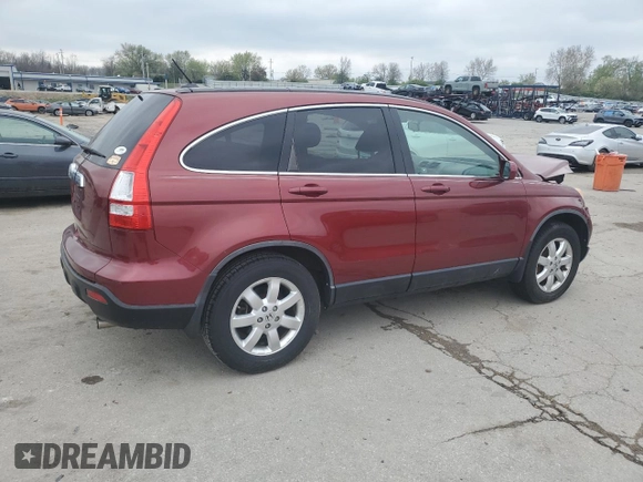 2007 Honda CR-V EX-L with VIN JHLRE38787C020536, listed as a Copart auction lot 52589155 with 113,963 mi miles and Salvage Title. Bid and sale history available at carsss.com. Image 3.