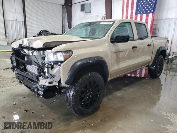 2023 Chevrolet Colorado 4WD Trail Boss with VIN 1GCPTEEK6P1249890, listed as a Copart auction lot 45873595 with 46,702 mi miles and Salvage title. Bid and sale history available at DreamBid. Image 1.