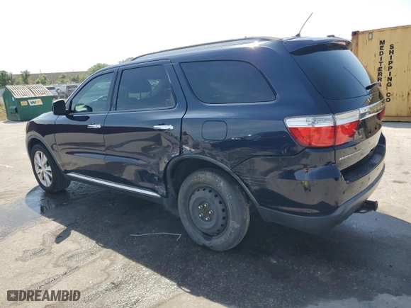 2013 Dodge Durango Crew with VIN 1C4RDHDG1DC508693, listed as a Copart auction lot 50522395 with 169,219 mi miles and Salvage Title. Bid and sale history available at carsss.com. Image 2.
