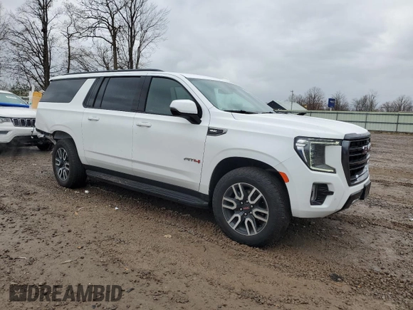 2024 GMC Yukon XL AT4 with VIN 1GKS2HKD7RR142067, listed as a Copart auction lot 80319754 with 9,348 mi miles and Salvage Title. Bid and sale history available at carsss.com. Image 4.