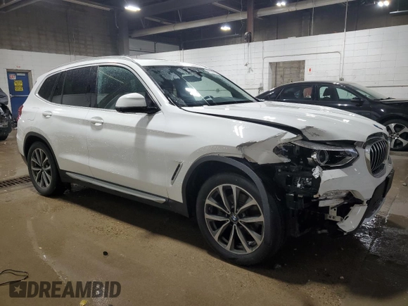 2019 BMW X3 xDrive30i with VIN 5UXTR9C59KLP97427, listed as a Copart auction lot 49722595 with 0 mi miles and Salvage Title. Bid and sale history available at carsss.com. Image 4.