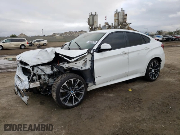 2018 BMW X6 xDrive50i with VIN 5UXKU6C51J0W38863, listed as a Copart auction lot 73083632 with 59,290 mi miles. Bid and sale history available at carsss.com. Image 1.
