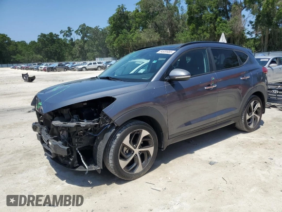 2016 Hyundai Tucson Limited with VIN KM8J33A22GU209297, listed as a Copart auction lot 54689985 with 108,674 mi miles and Salvage Title. Bid and sale history available at DreamBid. Image 1.
