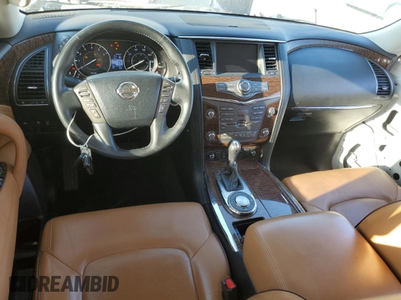 2018 Nissan Armada Platinum with VIN JN8AY2NF8J9331111, listed as a Copart auction lot 47265315 with 121,008 mi miles and Salvage Title. Bid and sale history available at carsss.com. Image 8.