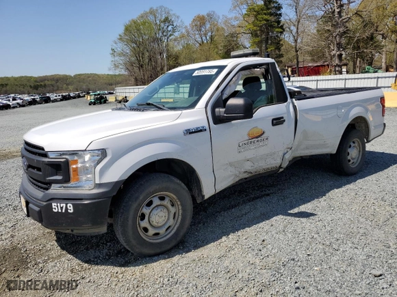 2019 Ford F-150 XL with VIN 1FTMF1CB0KKD31820, listed as a Copart auction lot 50991785 with 93,681 mi miles and Salvage Title. Bid and sale history available at carsss.com. Image 1.