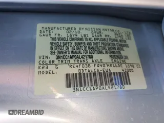 2010 Nissan Versa 1.6 with VIN 3N1CC1AP0AL421780, listed as a Copart auction lot 50660375 with 63,759 mi miles and Salvage Title. Bid and sale history available at carsss.com. Image 15.
