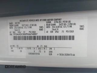 2023 Ford Transit Passenger XL с VIN 1FDAX2C80PKA74557, выставлен на аукционе IAAI как лот 41864316 с пробегом 50 640 миль миль и . История ставок и продаж доступна на DreamBid. Изображение 9.
