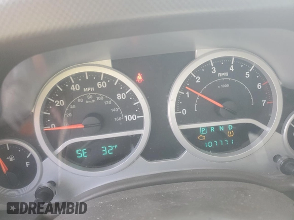 2010 Jeep Wrangler Rubicon with VIN 1J4BA6D17AL208835, listed as a Copart auction lot 41851855 with 107,771 mi miles and Salvage title. Bid and sale history available at DreamBid. Image 9.