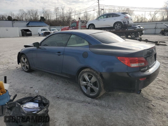 2010 Lexus IS with VIN JTHFE2C2XA2503785, listed as a Copart auction lot 47293885 with Not Provided miles and Salvage Title. Bid and sale history available at carsss.com. Image 2.