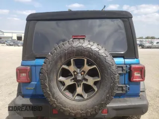 2022 Jeep Wrangler Unlimited Rubicon with VIN 1C4JJXFM7NW237044, listed as a Copart auction lot 68004203 with Not provided miles and Salvage title. Bid and sale history available at DreamBid. Image 6.