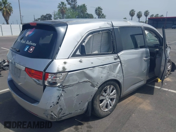 2014 Honda Odyssey EX-L with VIN 5FNRL5H68EB114079, listed as a IAAI auction lot 42117639 with Not Provided miles and . Bid and sale history available at carsss.com. Image 4.
