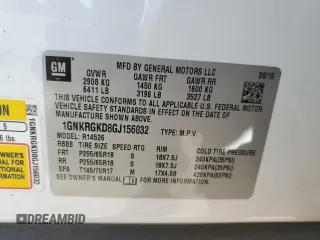 2016 Chevrolet Traverse LT with VIN 1GNKRGKD8GJ156032, listed as a Copart auction lot 52242535 with 95,818 mi miles and Non Repairable. Bid and sale history available at carsss.com. Image 13.
