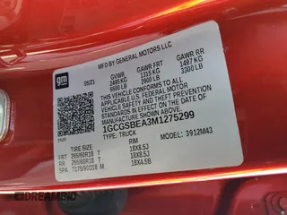 2021 Chevrolet Colorado 2WD Work Truck with VIN 1GCGSBEA3M1275299, listed as a Copart auction lot 45206925 with 50,225 mi miles and Salvage title. Bid and sale history available at DreamBid. Image 12.