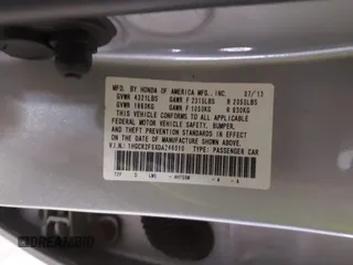 2013 Honda Accord Sport with VIN 1HGCR2F5XDA246010, listed as a IAAI auction lot 42050515 with 165,330 mi miles and . Bid and sale history available at DreamBid. Image 9.