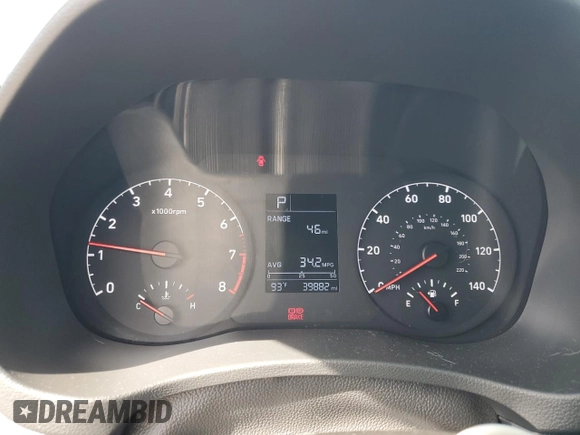 2021 Hyundai Accent SEL with VIN 3KPC24A65ME137515, listed as a Copart auction lot 53402215 with 39,882 mi miles and Salvage title. Bid and sale history available at DreamBid. Image 9.
