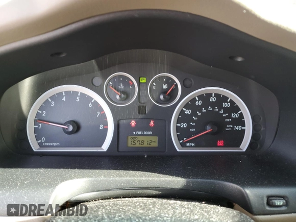 2005 Hyundai Santa Fe GLS with VIN KM8SC73DX5U940101, listed as a Copart auction lot 46112455 with 157,812 mi miles and Salvage Title. Bid and sale history available at carsss.com. Image 9.