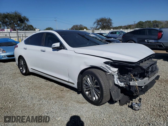 2015 Hyundai Genesis 3.8L with VIN KMHGN4JE2FU079041, listed as a Copart auction lot 46536175 with 109,551 mi miles and Salvage Title. Bid and sale history available at DreamBid. Image 4.