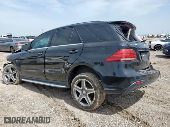 2016 Mercedes-Benz GLE 350 with VIN 4JGDA5JB3GA697255, listed as a Copart auction lot 56719985 with Not provided miles and Salvage title. Bid and sale history available at DreamBid. Image 2.