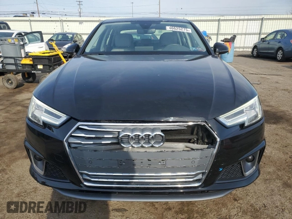 2019 Audi A4 Premium Plus with VIN WAUENAF40KN002714, listed as a Copart auction lot 46625275 with 40,124 mi miles and Salvage Title. Bid and sale history available at carsss.com. Image 5.
