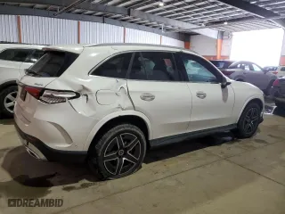 2025 Mercedes-Benz GLC with VIN W1NKM4HB0SF252124, listed as a Copart auction lot 44888245 with 397 mi miles and Salvage Title. Bid and sale history available at carsss.com. Image 3.
