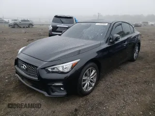2021 Infiniti Q50 Pure z VIN JN1EV7AR6MM751988, wystawiony jako Copart lot #47480403 z przebiegiem 7 350 mil mil oraz Szkoda całkowita • Salvage title. Historia ofert i sprzedaży dostępna na DreamBid. Obrazek 1.