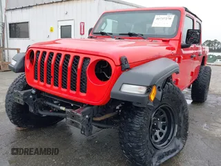 2020 Jeep Gladiator Sport S with VIN 1C6HJTAG3LL108524, listed as a IAAI auction lot 41737270 with 76,545 mi miles. Bid and sale history available at carsss.com. Image 6.
