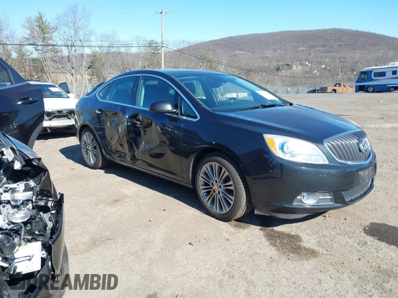 2013 Buick Verano Leather Group with VIN 1G4PS5SK0D4145408, listed as a IAAI auction lot 41902567 with 129,697 mi miles. Bid and sale history available at carsss.com. Image 1.
