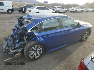 2023 Honda Civic Sedan LX with VIN 2HGFE2F27PH565711, listed as a Copart auction lot 87724365 with Not Provided miles and Salvage Title. Bid and sale history available at carsss.com. Image 3.