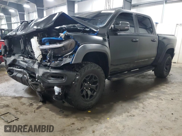 2021 Ram 1500 TRX with VIN 1C6SRFU98MN754533, listed as a Copart auction lot 48363745 with 26,412 mi miles and Salvage Title. Bid and sale history available at carsss.com. Image 1.