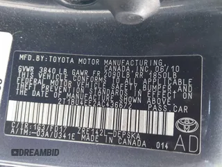 2010 Toyota Corolla with VIN 2T1BU4EE2AC436672, listed as a IAAI auction lot 42093118 with 120,565 mi miles and . Bid and sale history available at carsss.com. Image 9.