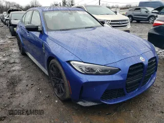 2023 BMW M3 with VIN WBS53AY05PFN27944, listed as a Copart auction lot 77215853 with 5,056 mi miles. Bid and sale history available at carsss.com. Image 4.