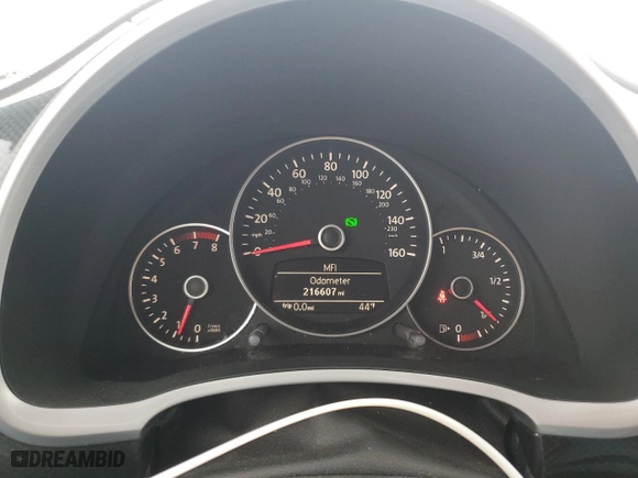2012 Volkswagen Beetle 2.0T Turbo PZEV with VIN 3VWVA7AT0CM622942, listed as a Copart auction lot 44970945 with 216,607 mi miles and Clean Title. Bid and sale history available at carsss.com. Image 9.