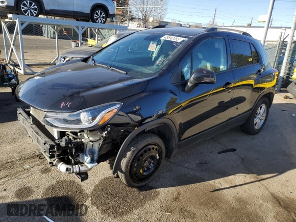 2021 Chevrolet Trax LT with VIN KL7CJPSM7MB371585, listed as a Copart auction lot 48882455 with 68,576 mi miles and Salvage Title. Bid and sale history available at carsss.com. Image 1.