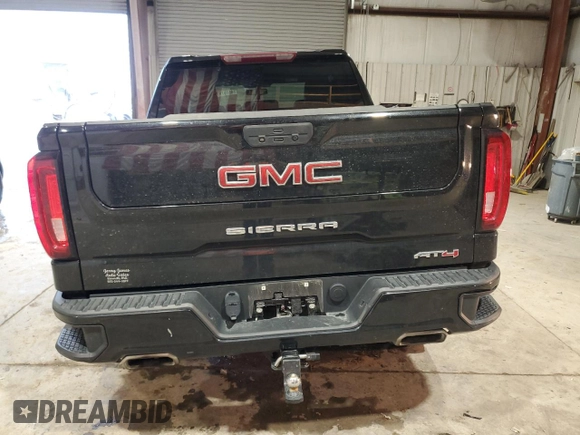 2021 GMC Sierra 1500 AT4 with VIN 1GTP9EEL8MZ447276, listed as a Copart auction lot 45757975 with 70,086 mi miles and Salvage Title. Bid and sale history available at carsss.com. Image 6.