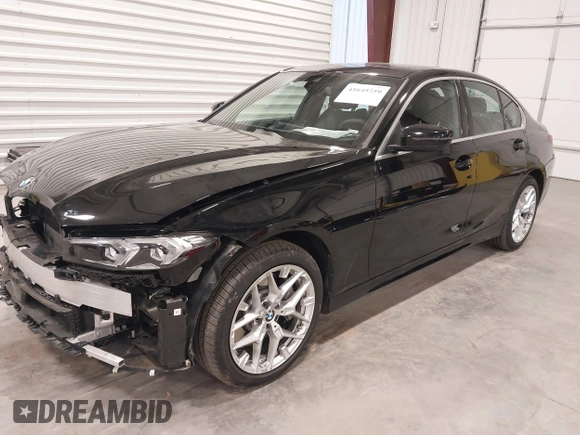 2025 BMW 3 Series 330i xDrive with VIN 3MW89CW03S8F07417, listed as a IAAI auction lot 41645759 with 1,345 mi miles. Bid and sale history available at carsss.com. Image 2.